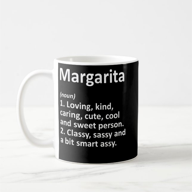 MARGARITA Definition Personalized Funny Birthday G Kaffeetasse (Links)