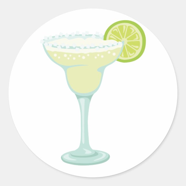 Margarita Drink Runder Aufkleber (Vorderseite)