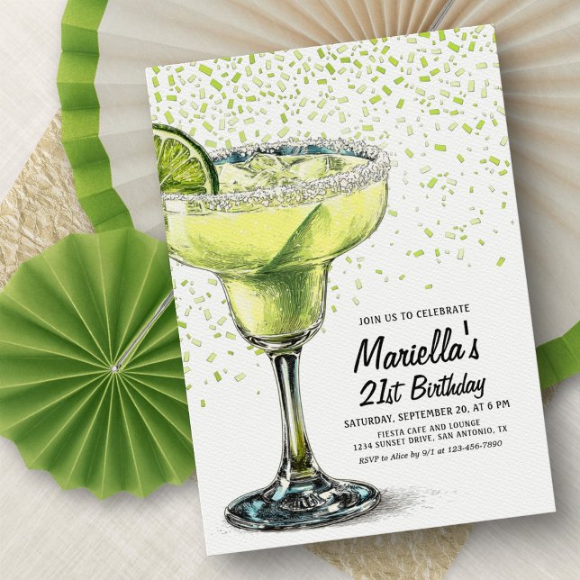 Margarita Fiesta Birthday Invitation Einladung (Von Creator hochgeladen)