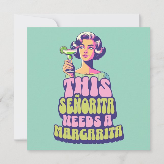 Margarita Fiesta Cocktail Party Feier Einladung (Vorderseite)