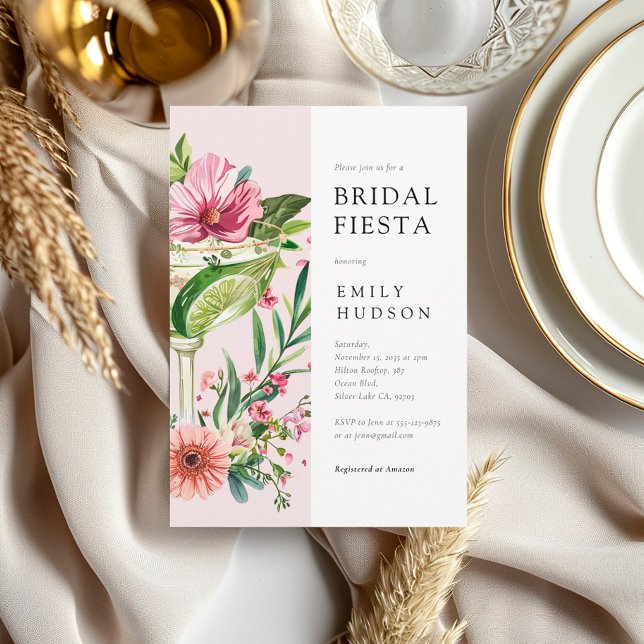 Margarita Fiesta Floral Brautparty Einladung (Von Creator hochgeladen)
