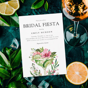 Margarita Fiesta Floral Brautparty Einladung