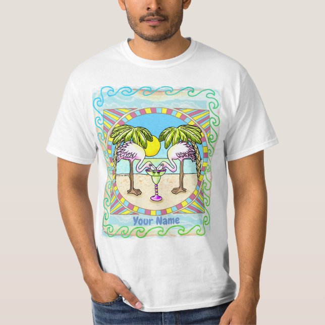 Margarita Flamingo Custom T - Shirt (Vorderseite)