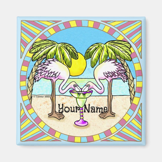 Margarita Flamingo Magnet (Vorne)