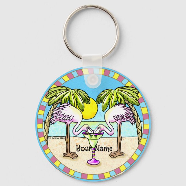 Margarita Flamingo Schlüsselanhänger (Vorderseite)