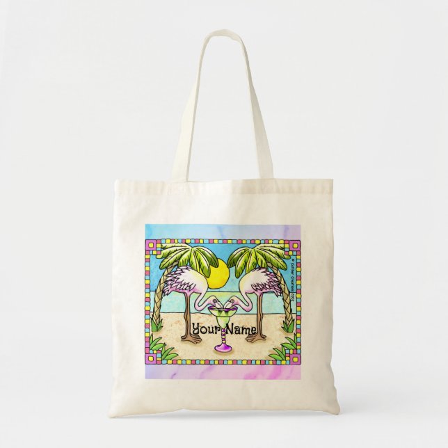 Margarita Flamingo Tote Bag Tragetasche (Vorne)