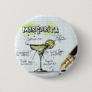 Margarita-Getränk-Cocktail-Geschenk Button