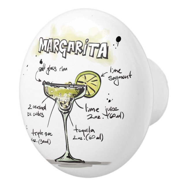 Margarita-Getränk-Rezept-Entwurf Keramikknauf (Rechts)