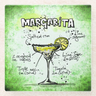 Margarita-Getränk-Rezept Glasuntersetzer