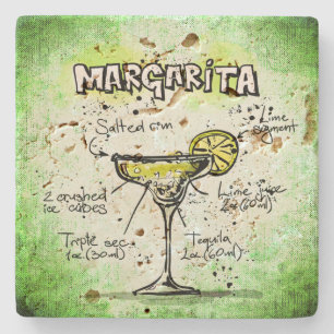 Margarita-Getränk-Rezept Steinuntersetzer