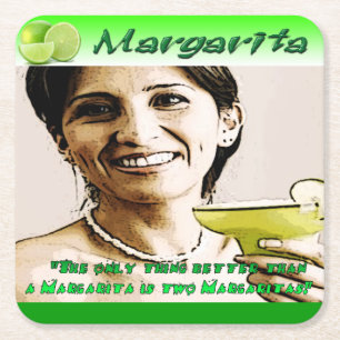 Margarita-Getränk-Untersetzer Rechteckiger Pappuntersetzer