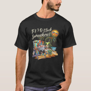 Margarita Gnome Es 5 O Uhr Irgendwo Palmen Bäume T-Shirt