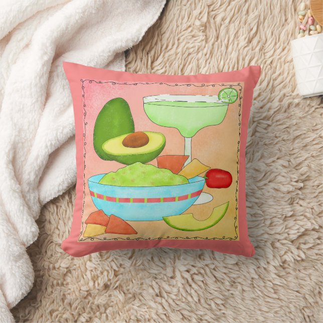 Margarita Guacamole Fun Celebration Colorful Kissen (Decke)
