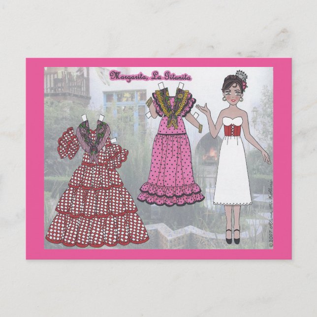 Margarita, la petite carte postale Paperdoll tziga (Devant)