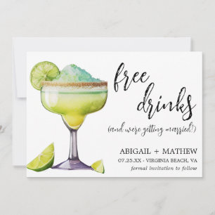 Margarita Lustiges Getränk Trend Modern Foto Hochz Save The Date