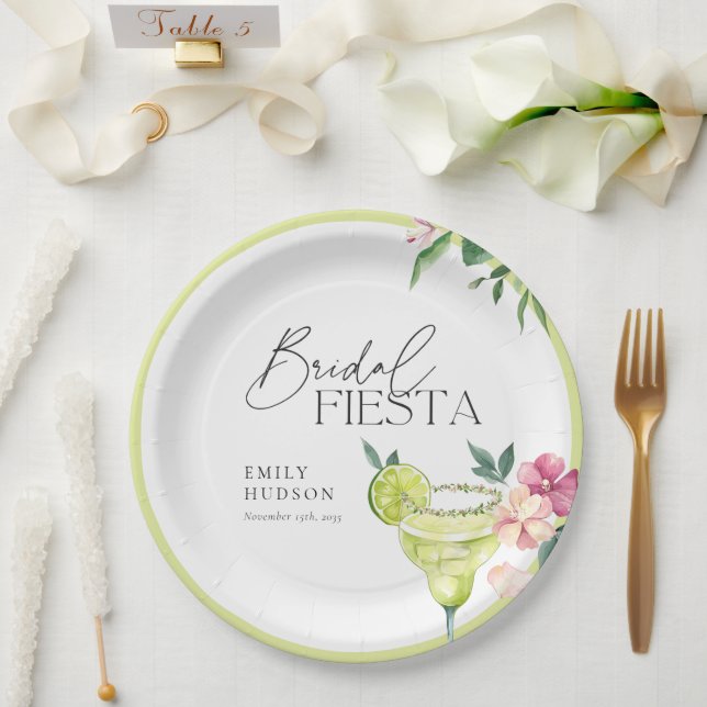Margarita Mexican Fiesta Brautparty Pappteller (Hochzeit)