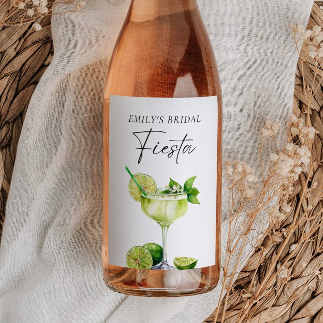 Margarita Mexican Fiesta Brautparty Weinetikett (Von Creator hochgeladen)