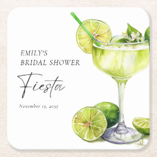 Margarita-Mexikanische-Hochzeitsdusche-Fiesta Rechteckiger Pappuntersetzer