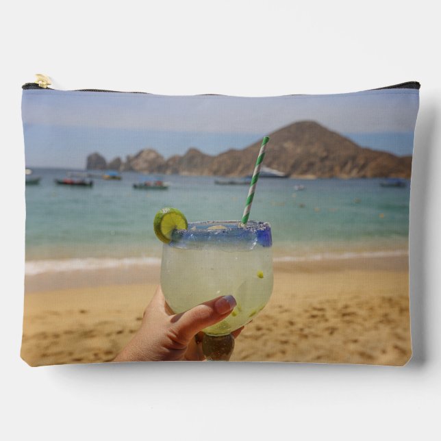 Margarita mit Blick auf den Arch | Cabo San Lucas Zubehörtasche (Vorderseite)
