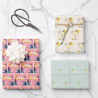 Margarita Packpapier für Geschenke Geschenkpapier Set