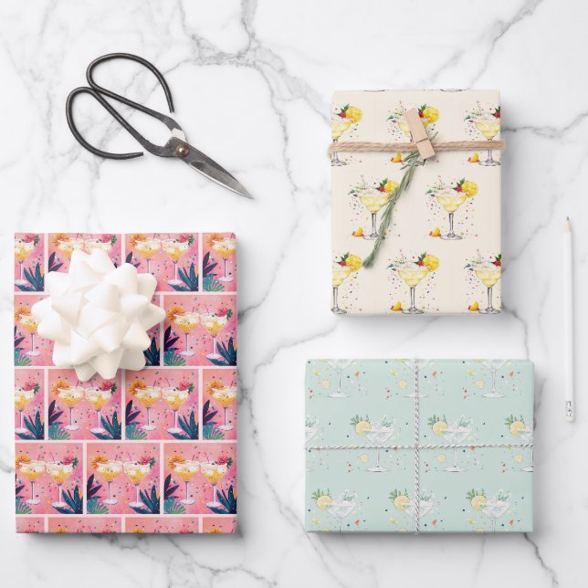 Margarita Packpapier für Geschenke Geschenkpapier Set (Vorderseite)
