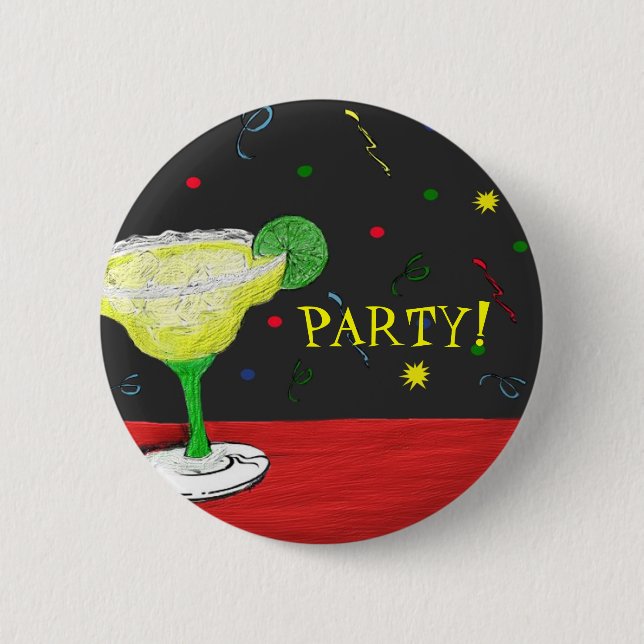Margarita-Party-Knopf Button (Vorderseite)