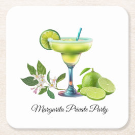 Margarita Private Party Rechteckiger Pappuntersetzer