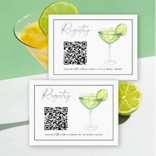 Margarita QR Code Brautparty Registry Begleitkarte