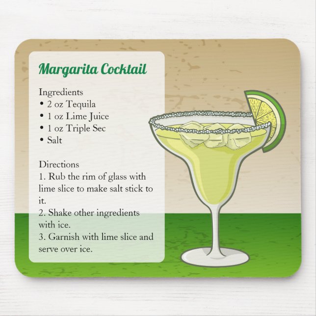 Margarita Recipe Mousepad (Vorne)