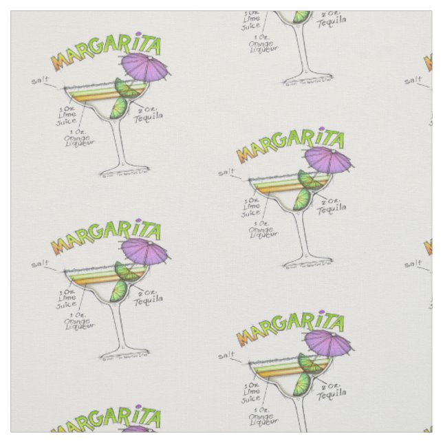MARGARITA-REZEPT-COCKTAIL-KUNST STOFF (Muster)