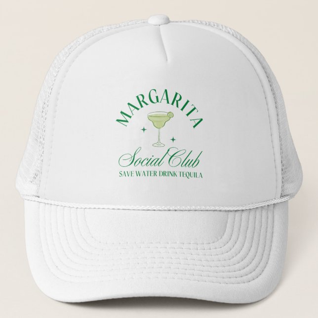 Margarita Social Club Rett Wasser trinken Tequila  Truckerkappe (Vorderseite)