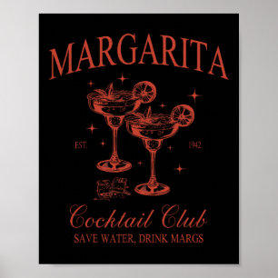 Margarita Social Club Schwanz Hawaii Strand Sommer Poster