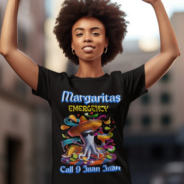 Margarita Sombrero-Wearing Octopus T-Shirt (Von Creator hochgeladen)