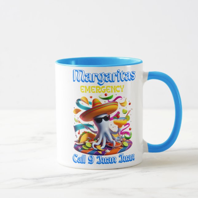 Margarita Sombrero-Wearing Octopus Tasse (Rechts)
