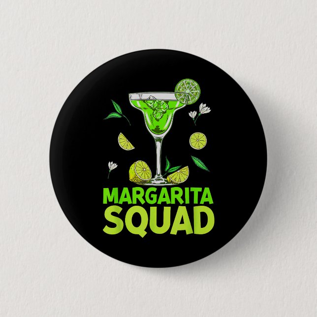 Margarita Squad Cinco de Mayo Kostüme für Mexiko Button (Vorderseite)