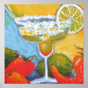 Margarita u. Chili-Paprikaschoten-feine Poster