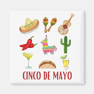 Margarita und Bow Coquette Cinco de Mayo Magnet