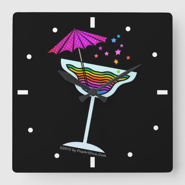 MARGARITA WALL CLOCK QUADRATISCHE WANDUHR (Vorderseite)