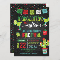 Margaritas et Mistletoe Fête Invitation