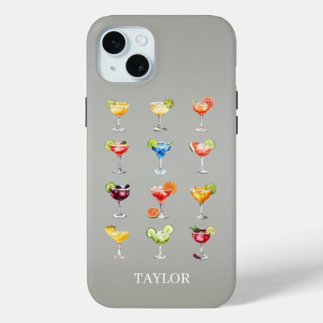 Margaritas für jeden Monogramm  Case-Mate iPhone Hülle (Rückseite)