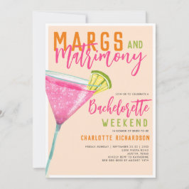 Margaritas Margs & Matrimont Bachelorette Weekend Einladung