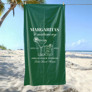Margaritas & Matrimony Bachelorette Strandtuch