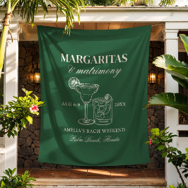 Margaritas & Matrimony Bachelorette Wandteppich