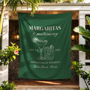 Margaritas & Matrimony Bachelorette Wandteppich