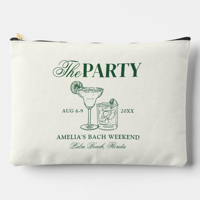 Margaritas & Matrimony Bachelorette Zubehörtasche (Vorderseite)