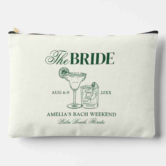 Margaritas & Matrimony Bachelorette Zubehörtasche (Vorderseite)