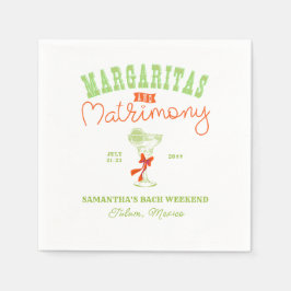 Margaritas & Matrimony Tulum Junggeselinnen-Abschi Serviette