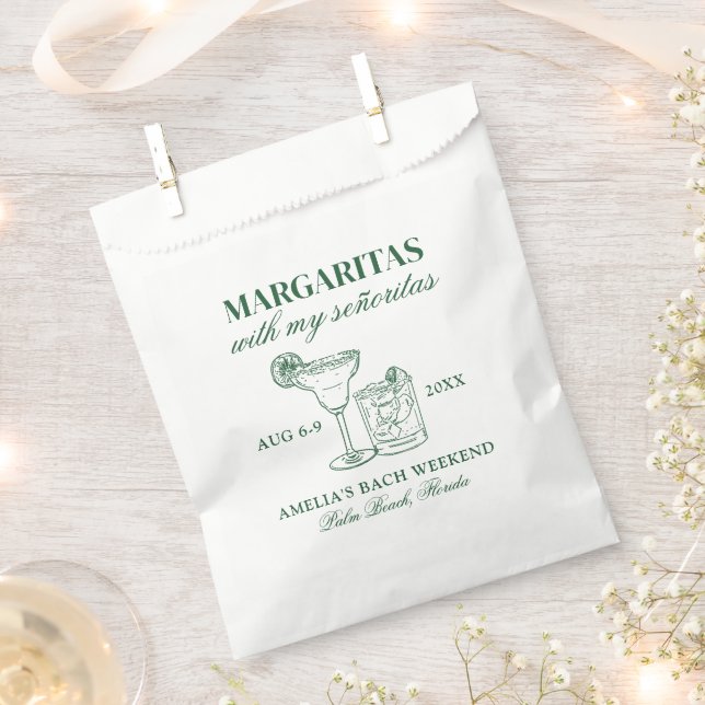 Margaritas mit meinem Señoritas Bachelorette Woche Geschenktütchen (Ausgeschnitten)
