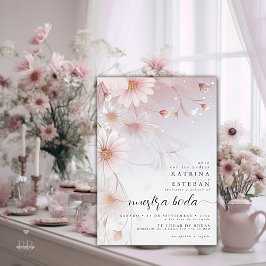 Margaritas rosas acuarelas de ensueño einladung