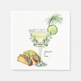 Margaritas & Tacos Tropical Polterabend Serviette